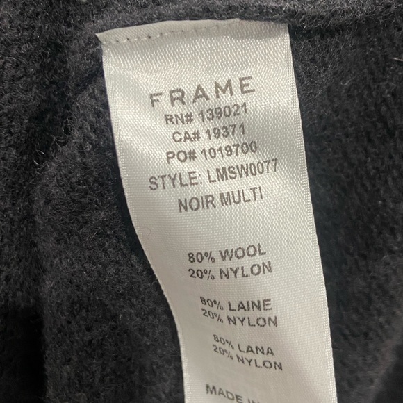 Frame Black And Grey Dip Dye Ombre Wool Blend Sweater Men’s Size XXL NWOT - Picture 7 of 7